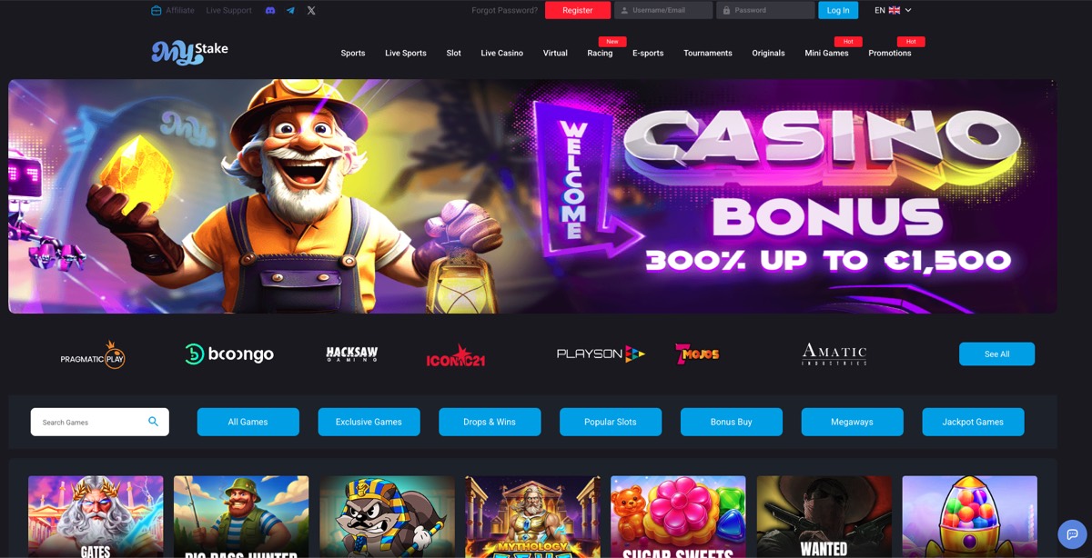 Capture d’écran du site MyStake
